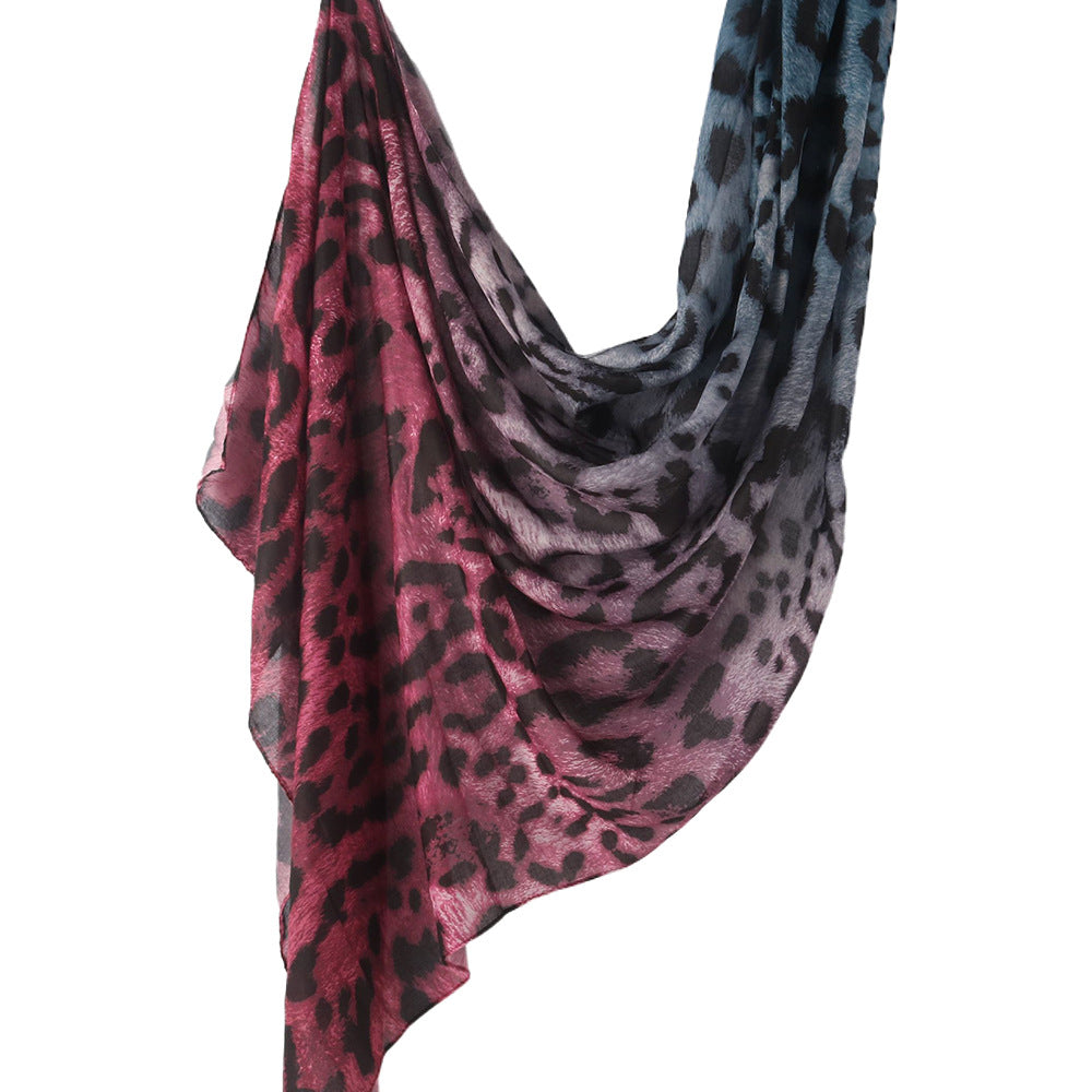 WJ001  Printed Tie-Dye Polyester Long Hijab
