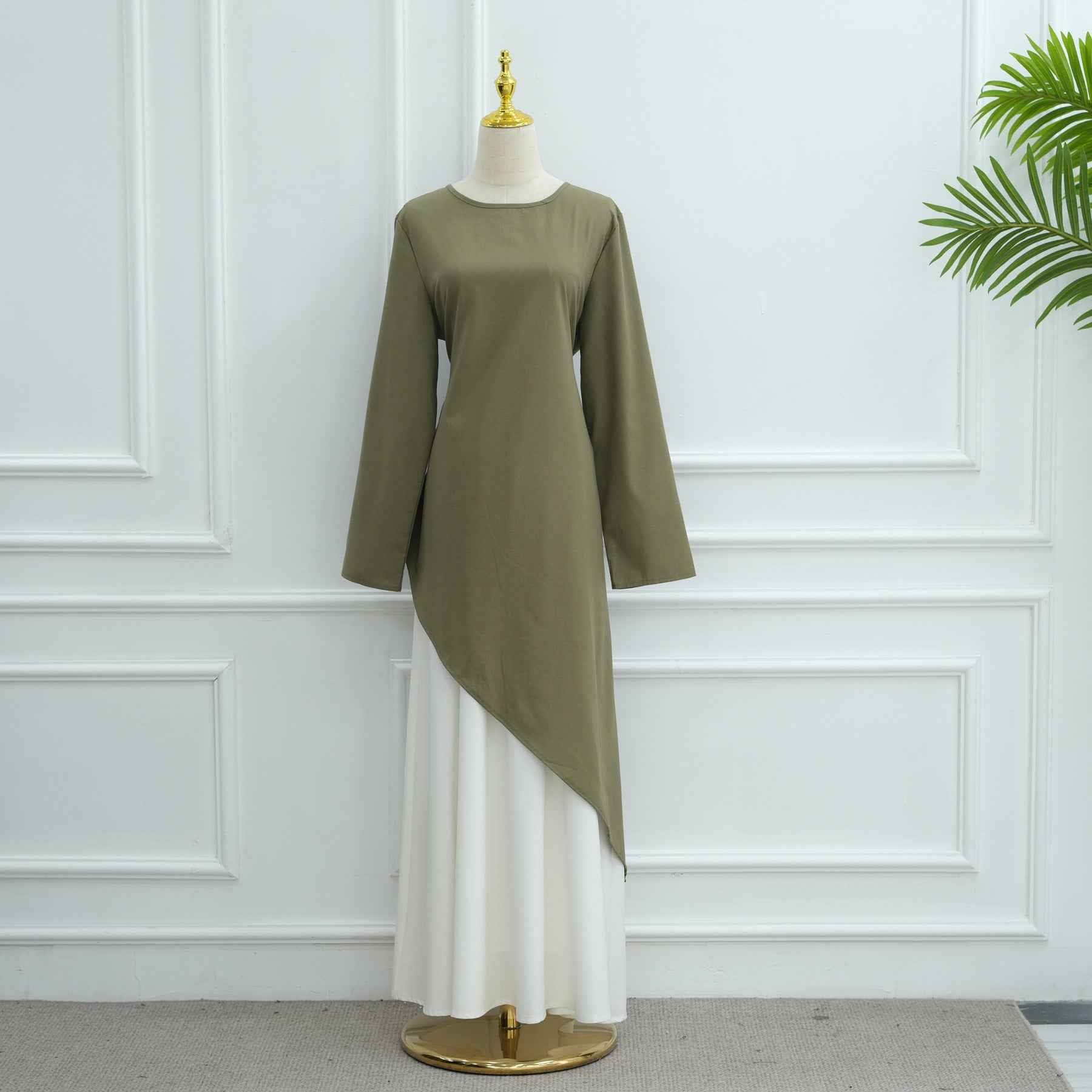 LR1100+LR1101  Elegant Top Paired with Fashion Skirt