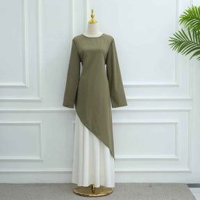 LR1100+LR1101  Elegant Top Paired with Fashion Skirt