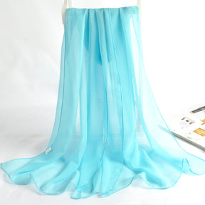 QWS05  Long Plain Chiffon Sun Protection Hijab