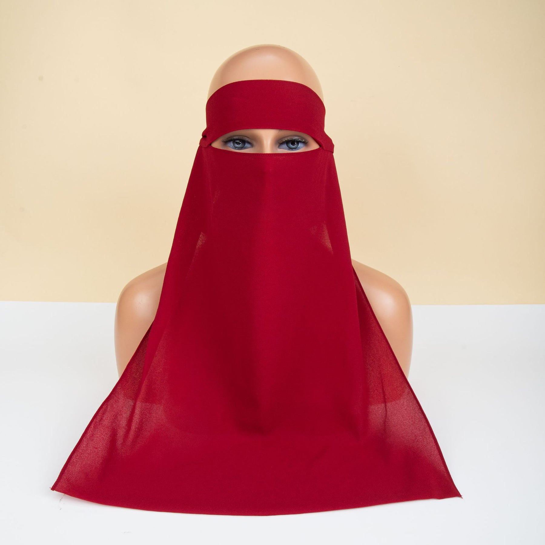 8.6-3  Plain Chiffon Hijab Face Niqabs Veil