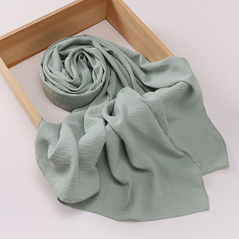 MSL426   Imitation cotton and linen pleated hijab