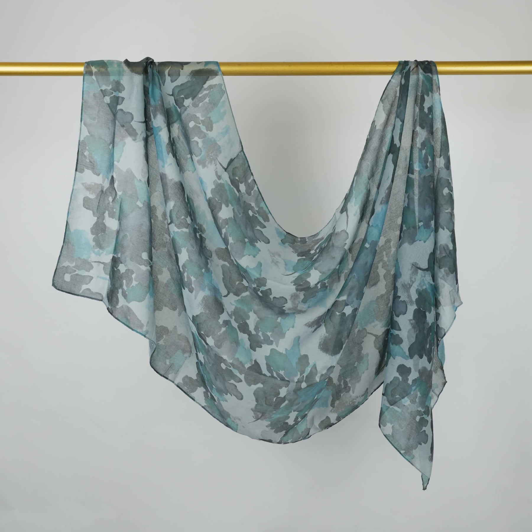 BF007  Polyester-cotton tie-dye watercolor hijab