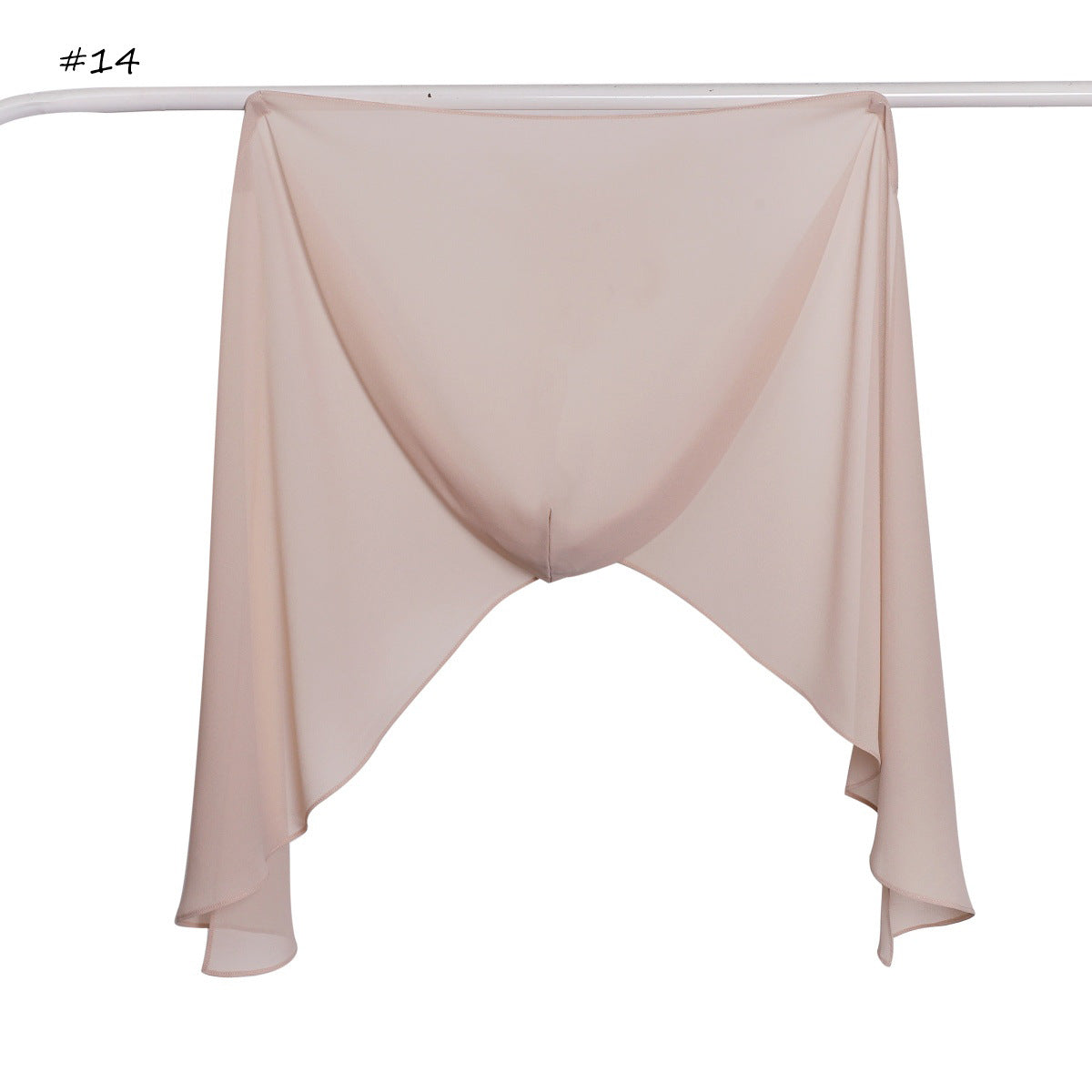 YZ317  Plain Pearl Chiffon Hijab with Built-in Magnetic Closure