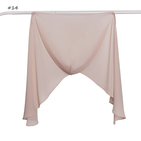 YZ317  Plain Pearl Chiffon Hijab with Built-in Magnetic Closure