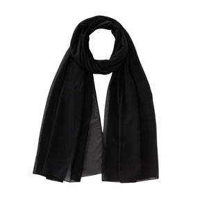 WJA293  Plain Pearl Chiffon Hijab