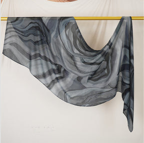 DL002  Double-Sided Modal Printed Single-Stitch Right-Angle Rolled-Edge Hijab