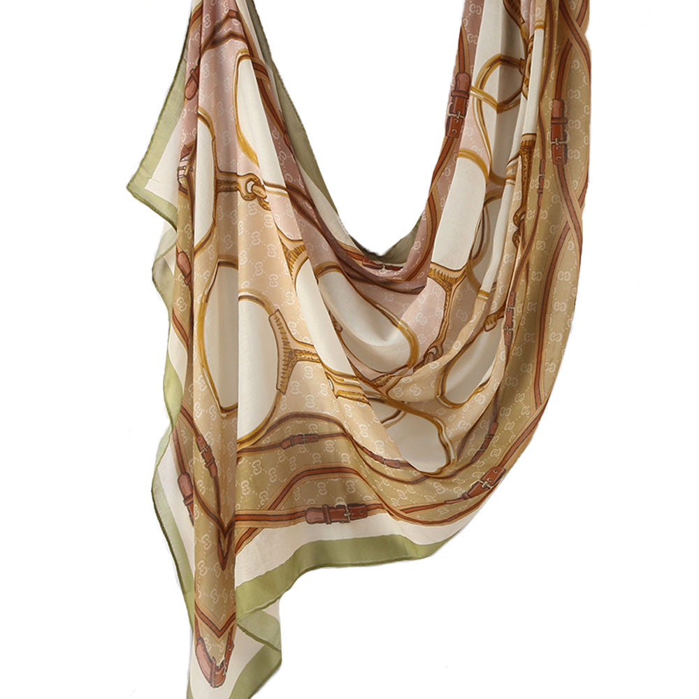 WJ001  Printed Tie-Dye Polyester Long Hijab