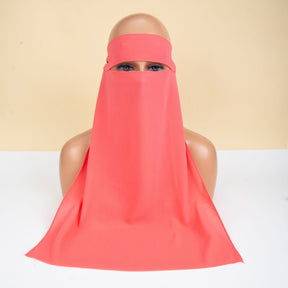 8.6-3  Plain Chiffon Hijab Face Niqabs Veil