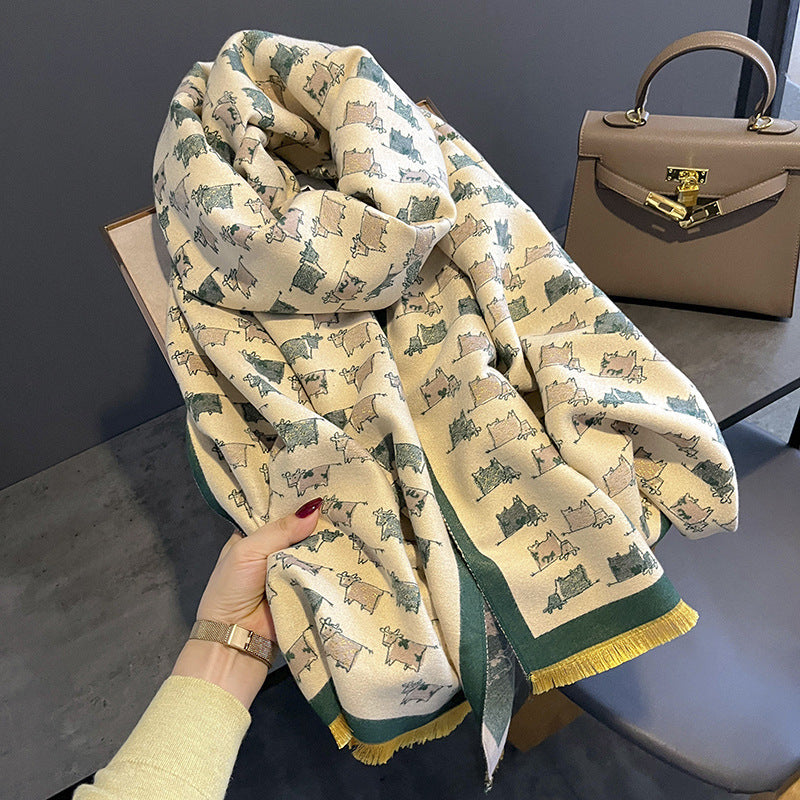 10108 50colors high quality printed winter scarf shawl