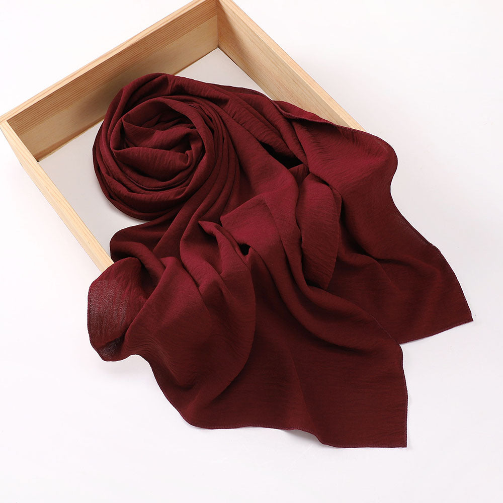 MSL426   Imitation cotton and linen pleated hijab