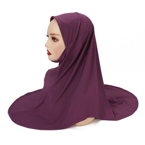 MSL352Double layer round edge headscarf high elastic gauze scarf