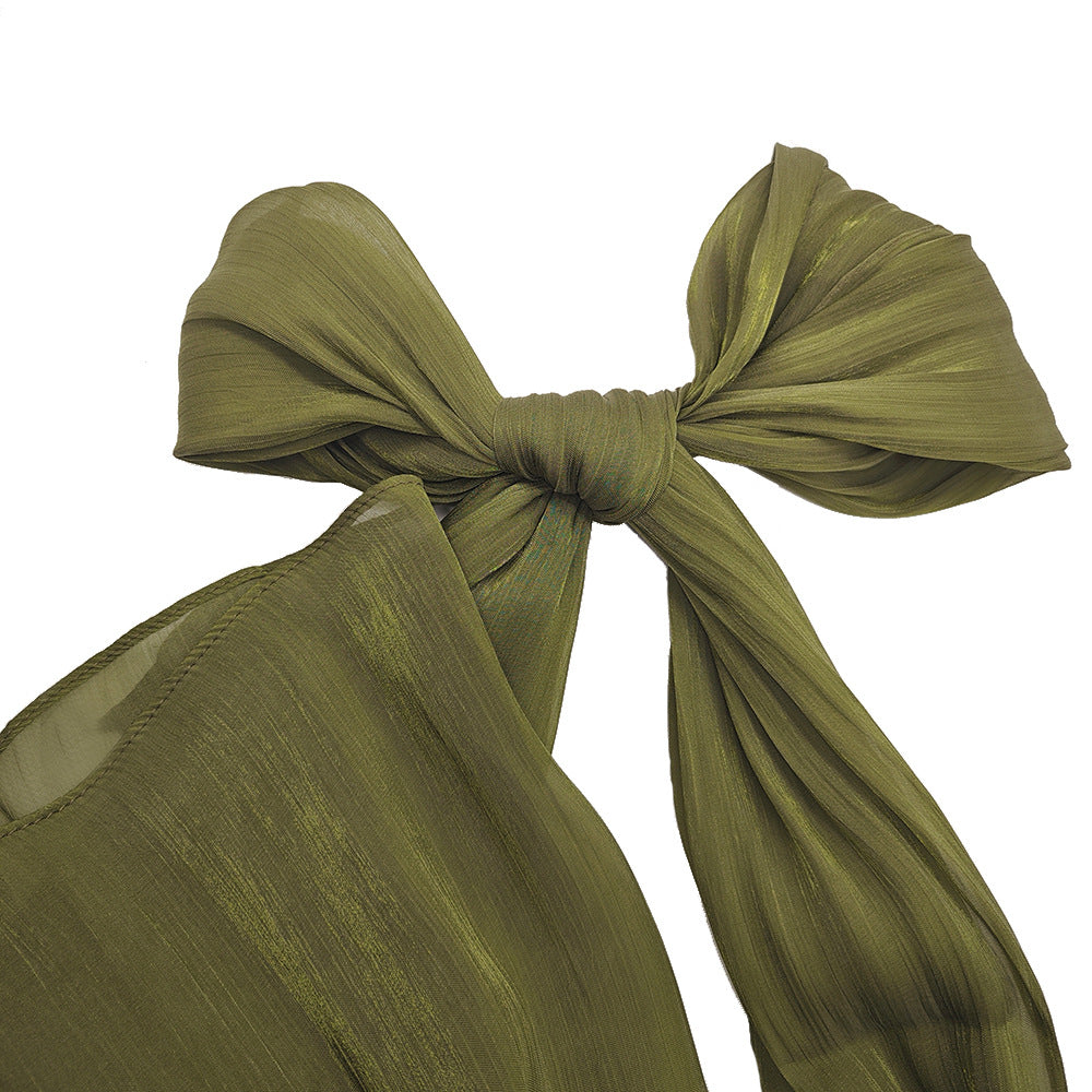 JS005  Island Satin Crepe Long Scarf