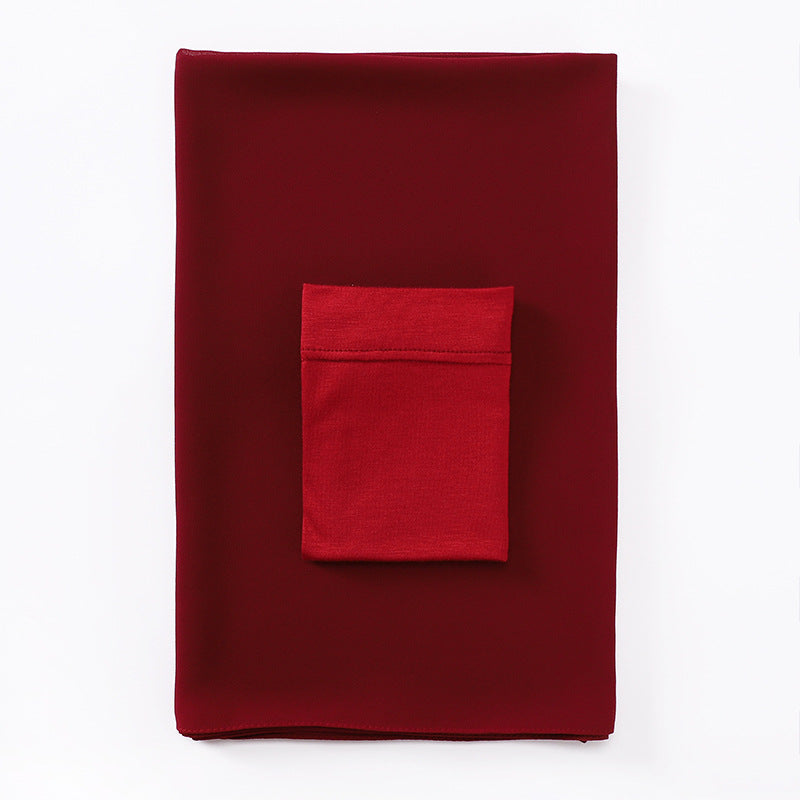 MSL288 Plain Jersey Chiffon Pearl Hijab Undercap