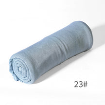 GRD14  Plain Asymmetric Mercerized Cotton Jersey Wrap Hijab