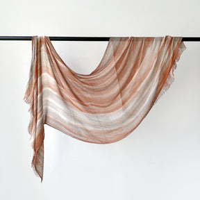 SS007  Gradient Rainbow Collection Short Tassel Crinkled Hijab