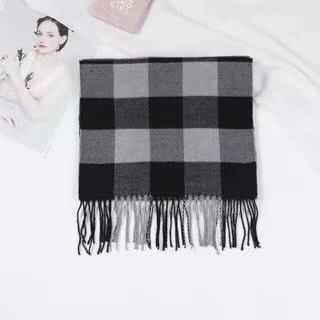TL-32  Fashion Plaid Faux Cashmere Scarf