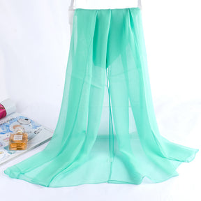 QWS05  Long Plain Chiffon Sun Protection Hijab