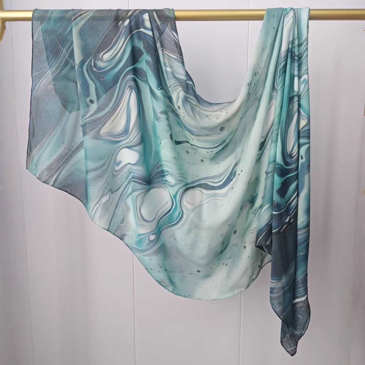 JB020  Fashion Single Stitch Printed Modal Hijab