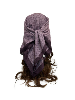 ASYLT552509018  90*90cm Paisley Printed Polyester Hotfix Rhinestone Square Scarf