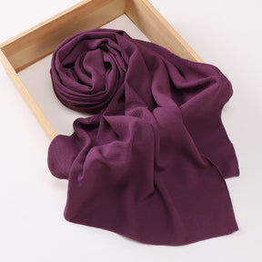 MSL426   Imitation cotton and linen pleated hijab