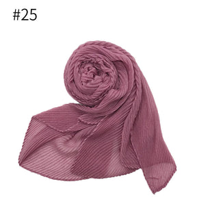 ND349  Plain Breathable Voile Twill Crinkle Hijab
