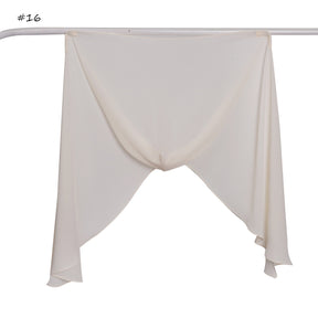 YZ317  Plain Pearl Chiffon Hijab with Built-in Magnetic Closure