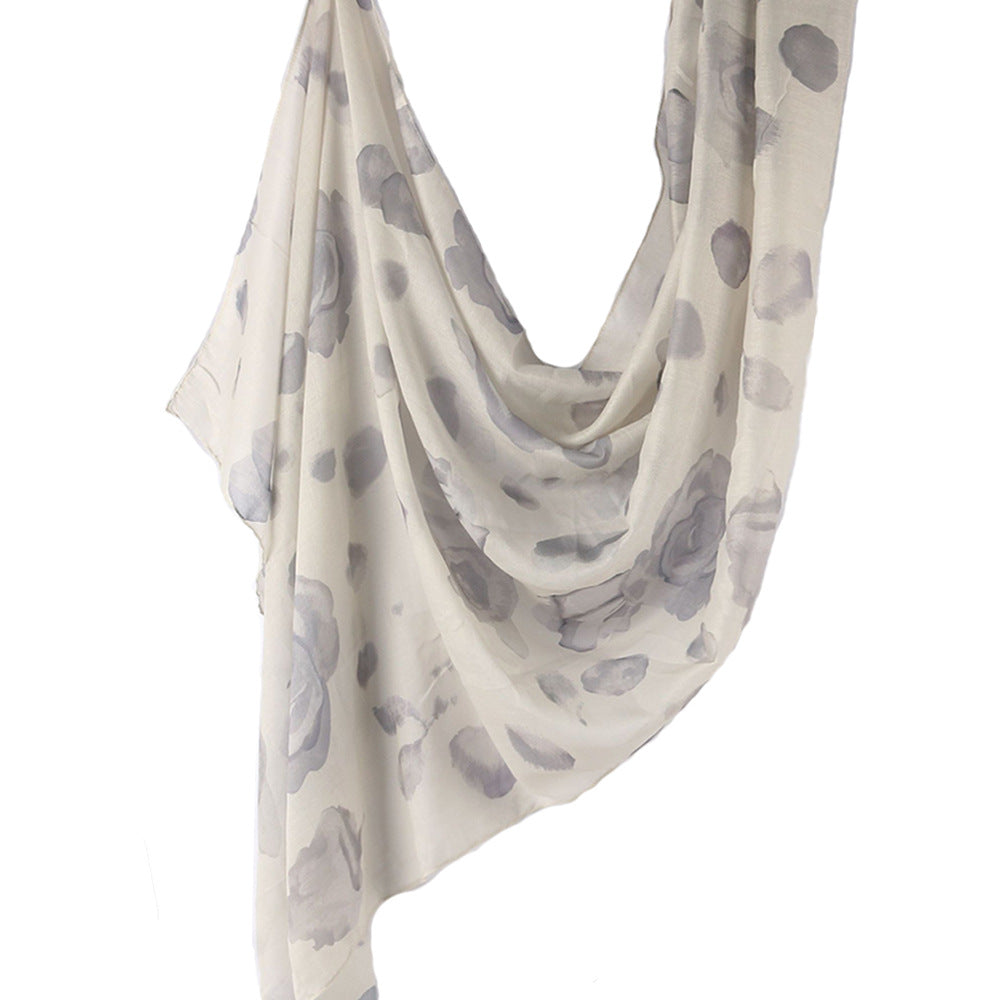 WJ001  Printed Tie-Dye Polyester Long Hijab