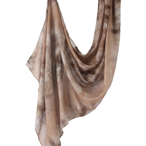 WJ001  Printed Tie-Dye Polyester Long Hijab
