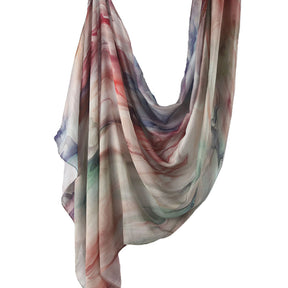 WJ001  Printed Tie-Dye Polyester Long Hijab