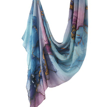 WJ001  Printed Tie-Dye Polyester Long Hijab