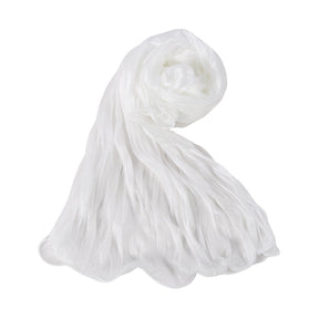 WJ090  Plain breathable bright silk bubble crepe hijab