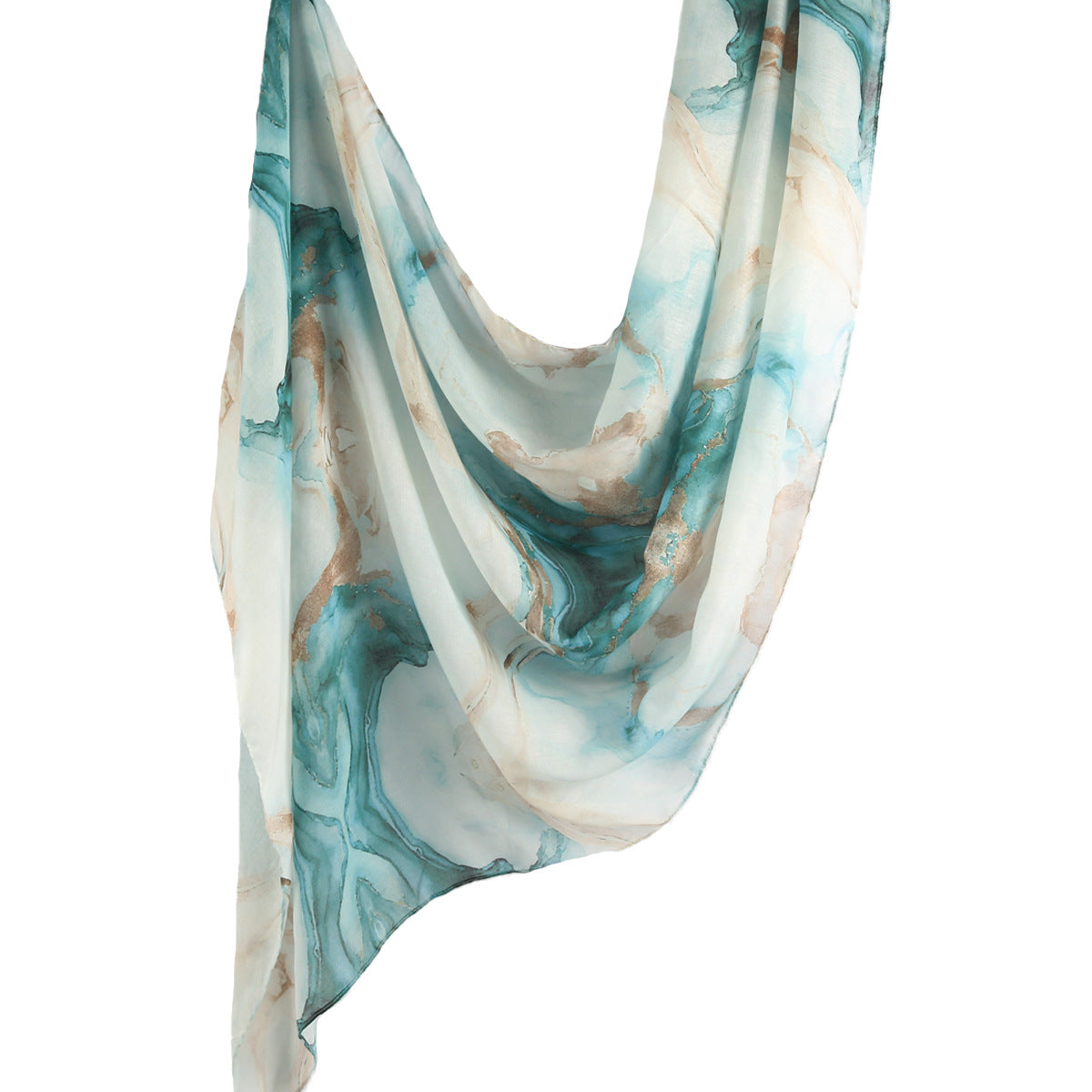 WJ001  Printed Tie-Dye Polyester Long Hijab