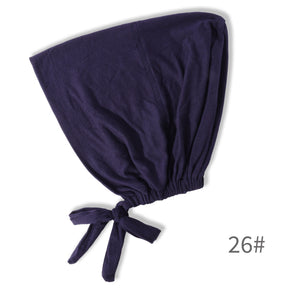BD-01  Adjustable mercerized cotton jersey strap Muslim hat bottom cap