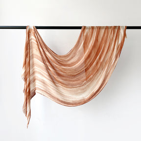 SS007  Gradient Rainbow Collection Short Tassel Crinkled Hijab