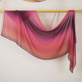 DL001  Modal printed hijab with square corners and rolled hem