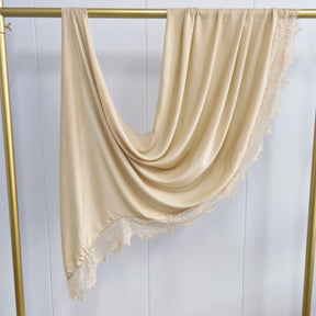 WJ079  Plain Modal Hijab with Lace Trim