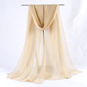 QWS05  Long Plain Chiffon Sun Protection Hijab