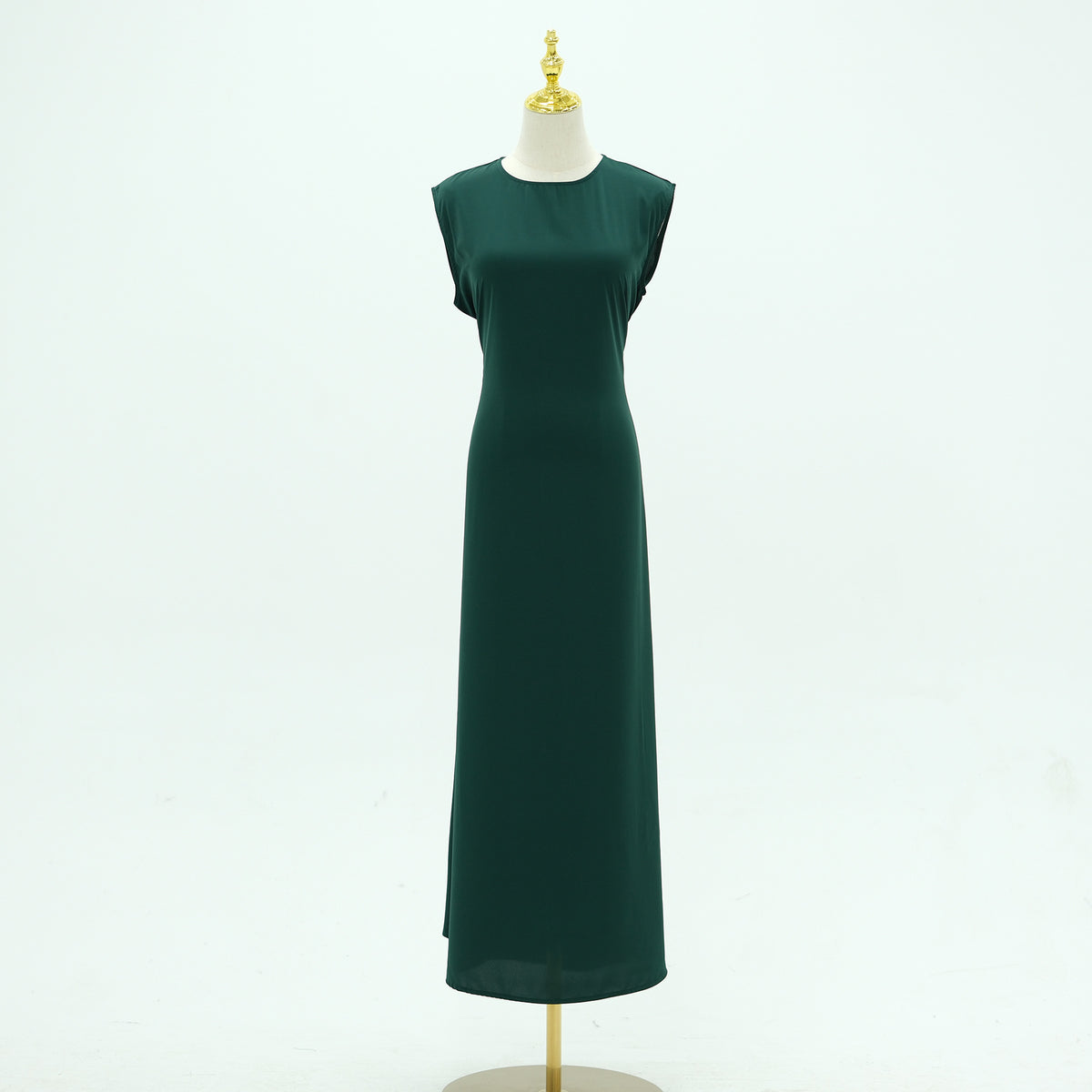LR962+LR1003 Plain Bow Abaya Dress Set