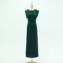 LR962+LR1003 Plain Bow Abaya Dress Set