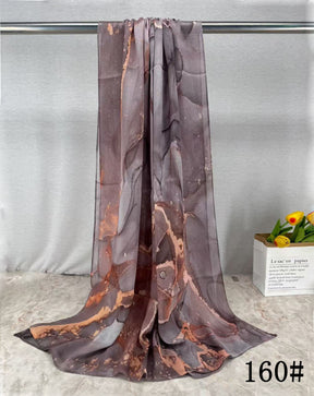 HY013 Printed modal Muslim hijab single stitch