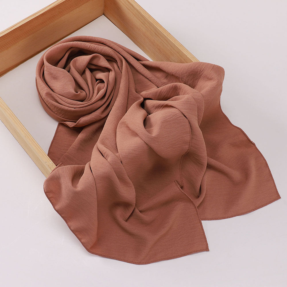 MSL426   Imitation cotton and linen pleated hijab