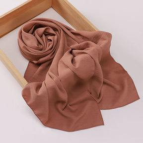 MSL426   Imitation cotton and linen pleated hijab