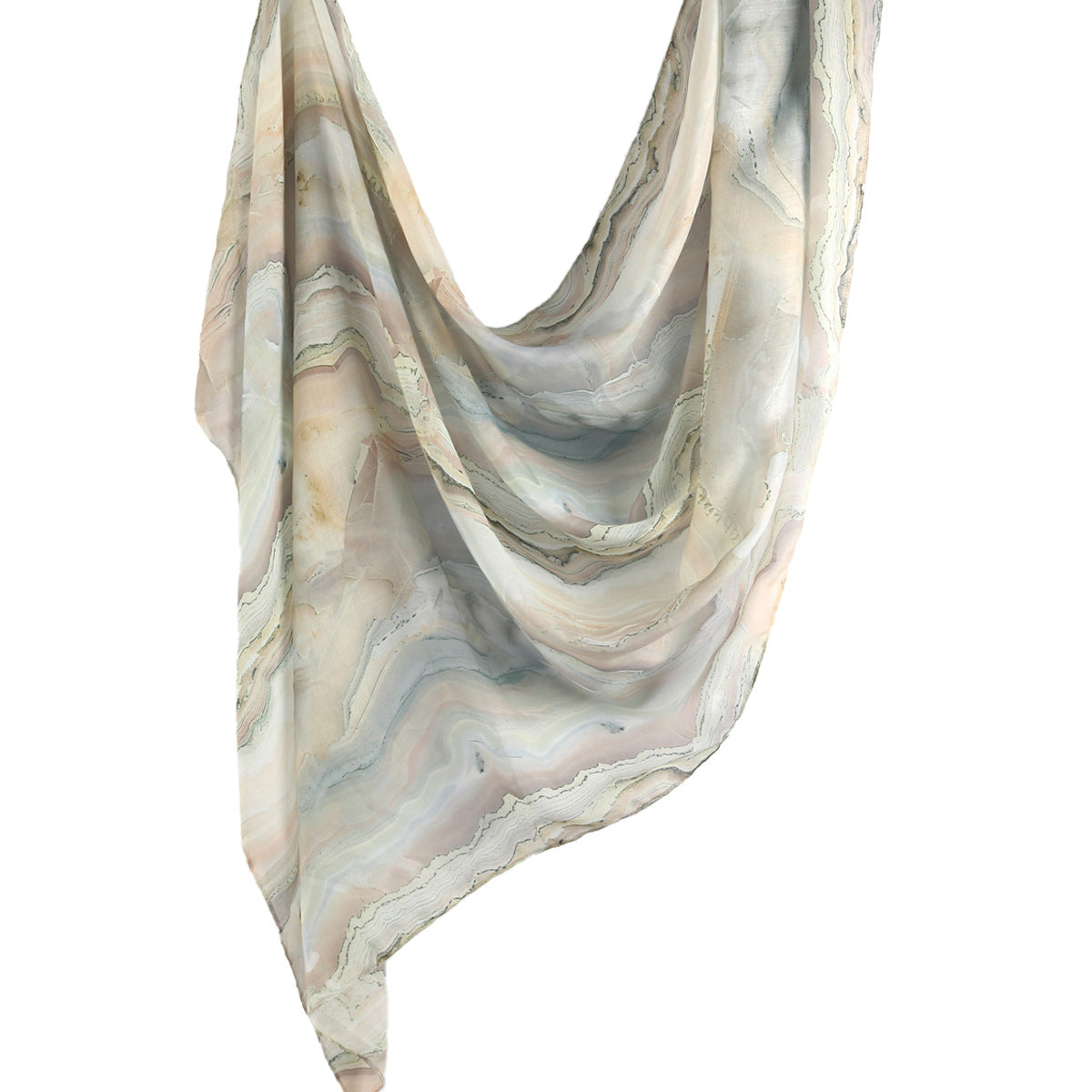 WJ001  Printed Tie-Dye Polyester Long Hijab