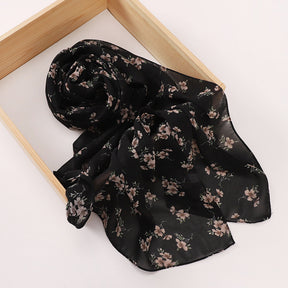 MSL358  Rose flower print hijab (MOQ:2 pieces)