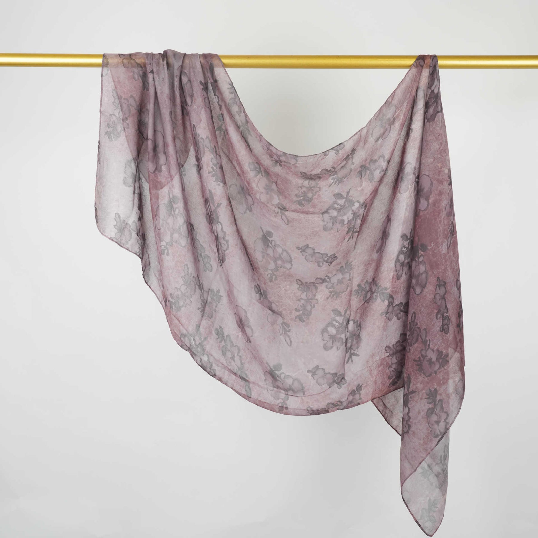 BF007  Polyester-cotton tie-dye watercolor hijab