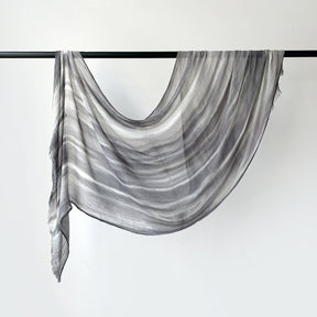 SS007  Gradient Rainbow Collection Short Tassel Crinkled Hijab