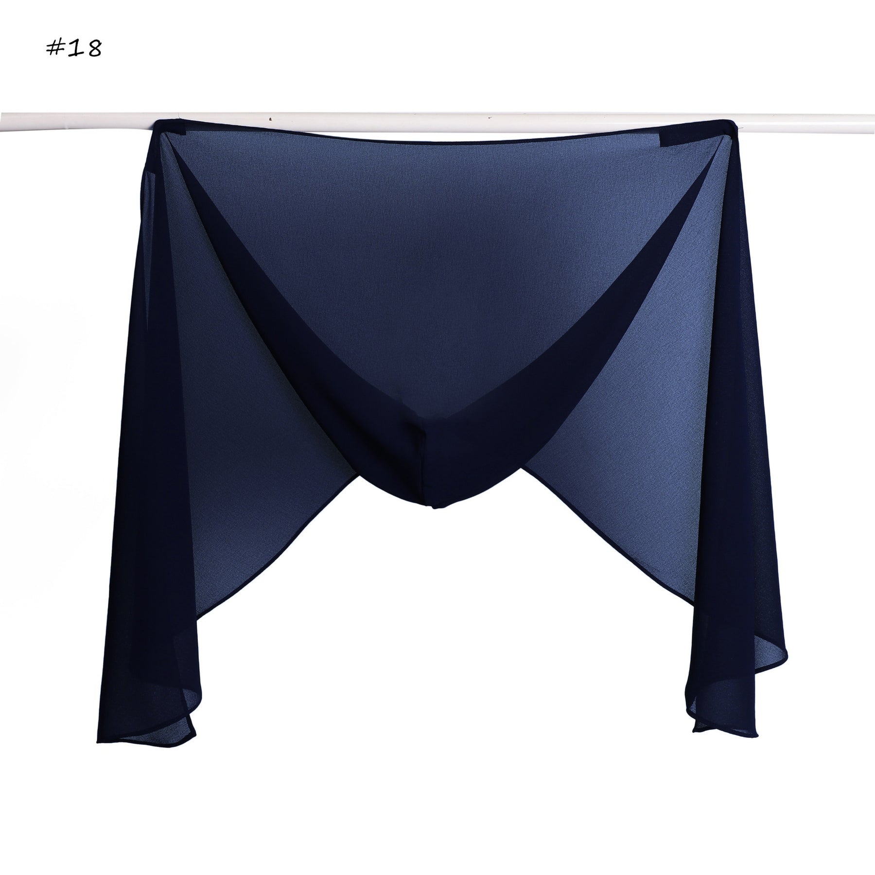 YZ317  Plain Pearl Chiffon Hijab with Built-in Magnetic Closure