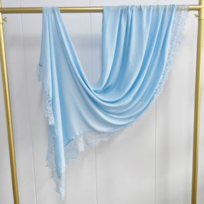 WJ079  Plain Modal Hijab with Lace Trim