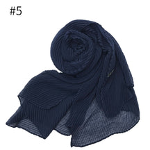 ND349  Plain Breathable Voile Twill Crinkle Hijab